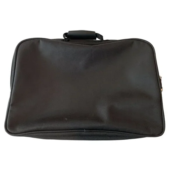 Eddie Bauer Black Nylon Laptop Bag Adjustable Strap Multiple Compartments Padded - Picture 2 of 14